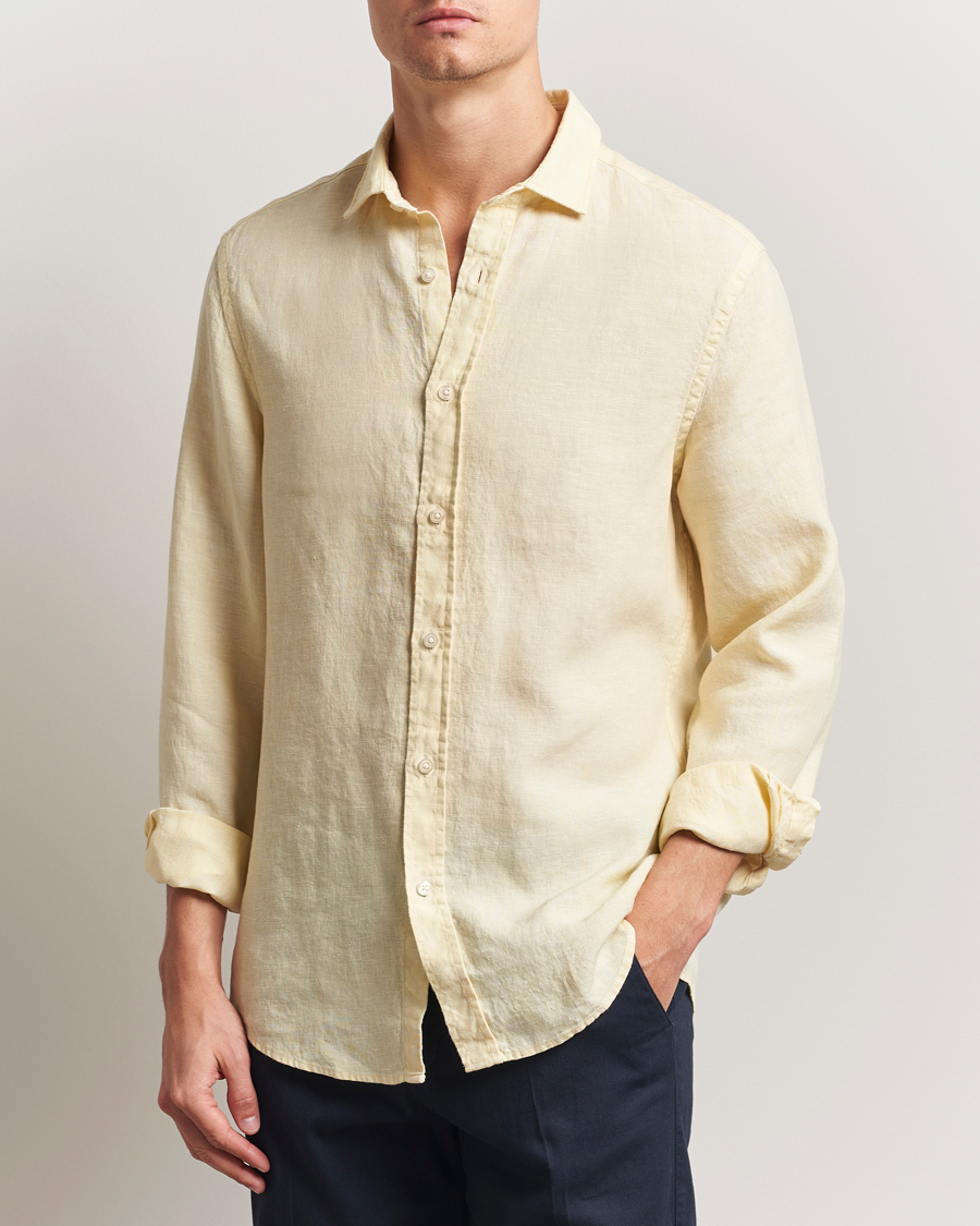 Herren | Hemden | Charles Tyrwhitt | Pure Linen Slim Fit Shirt Lemon