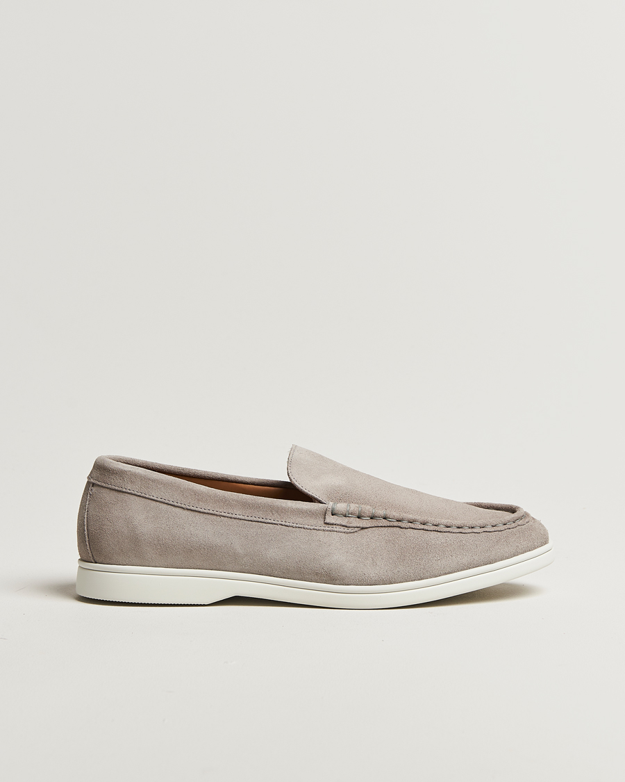 Herren | Loafer | Charles Tyrwhitt | Suede Slip On Loafers Light Grey