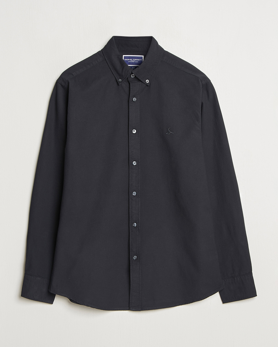 Herren | Hemden | Charles Tyrwhitt | Button Down Stretch Oxford Shirt Black
