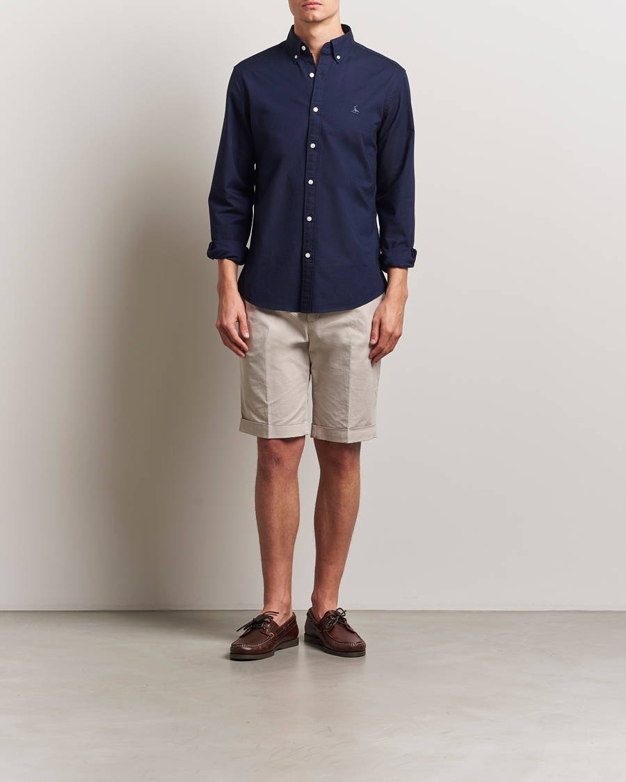 Herren | Hemden | Charles Tyrwhitt | Button Down Stretch Oxford Shirt Ink Blue