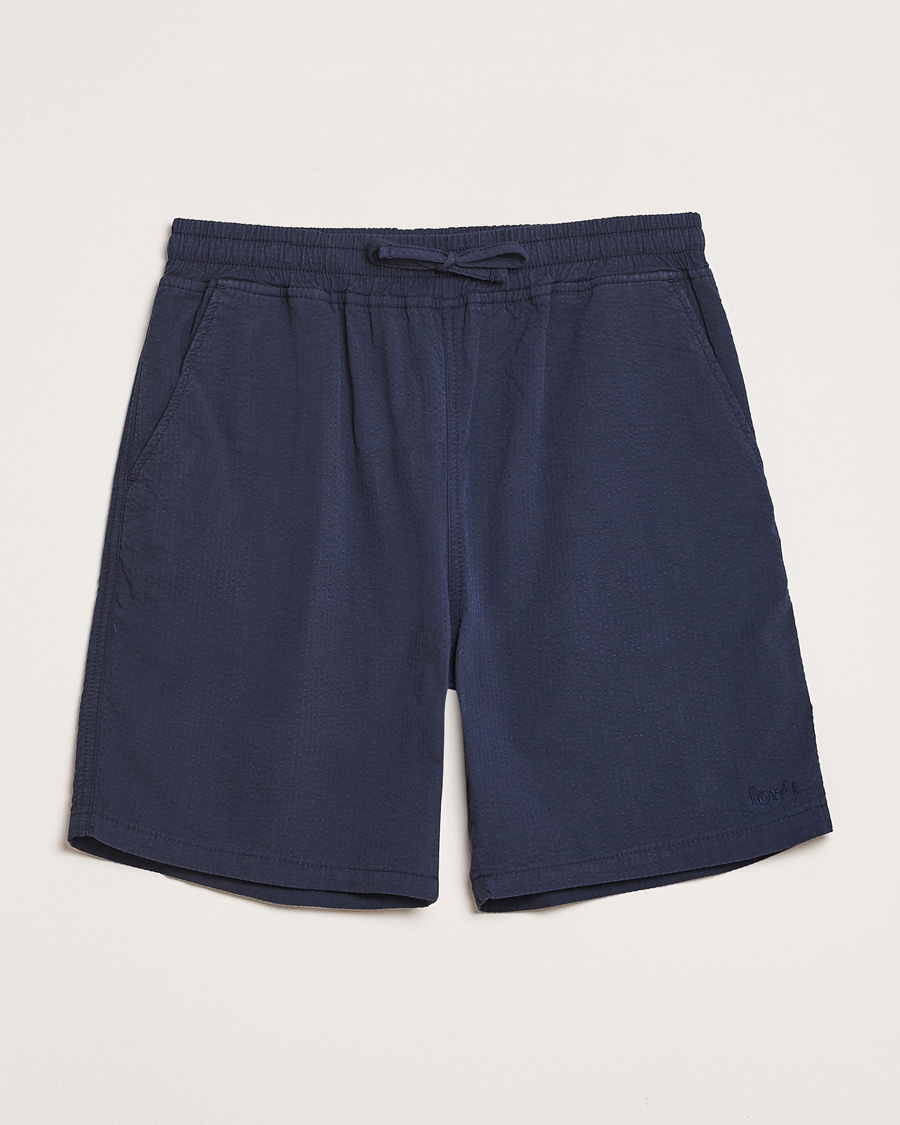 Herren | Shorts | Forét | Hush Seersucker Shorts Navy
