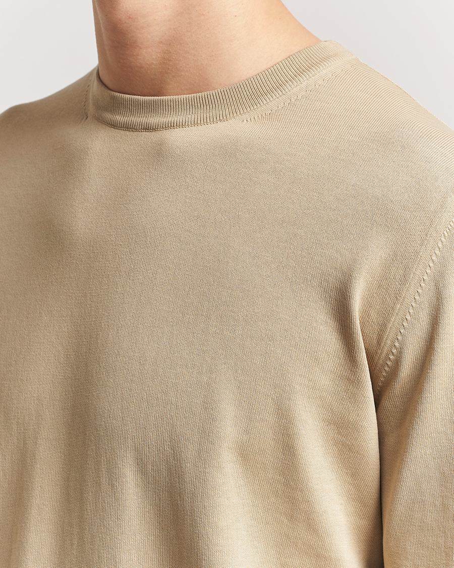 Herren | Pullover | Canali | Cotton Crew Neck Pullover Beige
