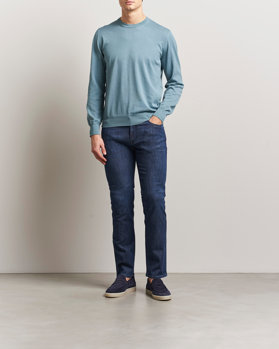 Herren | Jeans | Canali | Slim Fit 5-Pocket Jeans Dark Blue Wash