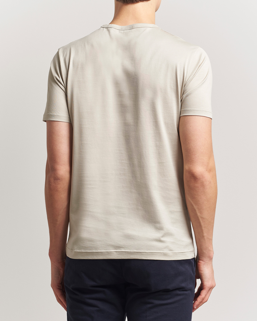 Herren | T-Shirts | Sunspel | Crew Neck Q82 Cotton T-Shirt Ash Grey