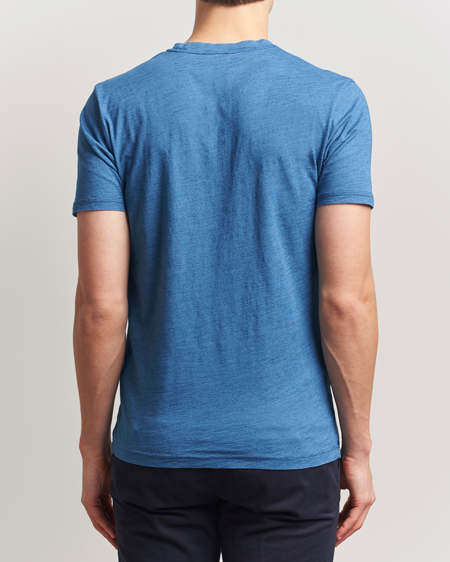 Herren | T-Shirts | Sunspel | Riviera Midweight T-Shirt Mid Indigo Wash