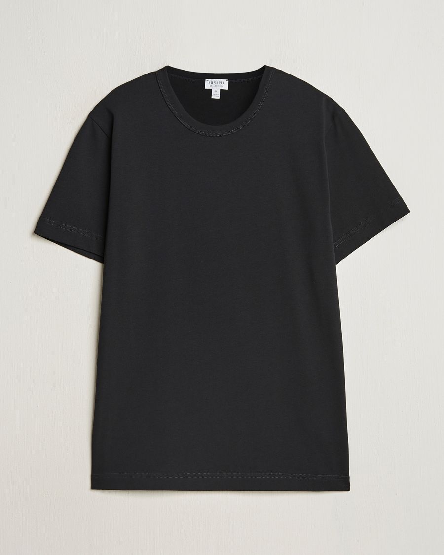 Herren | T-Shirts | Sunspel | Single Jersey Supima Cotton T-Shirt Black