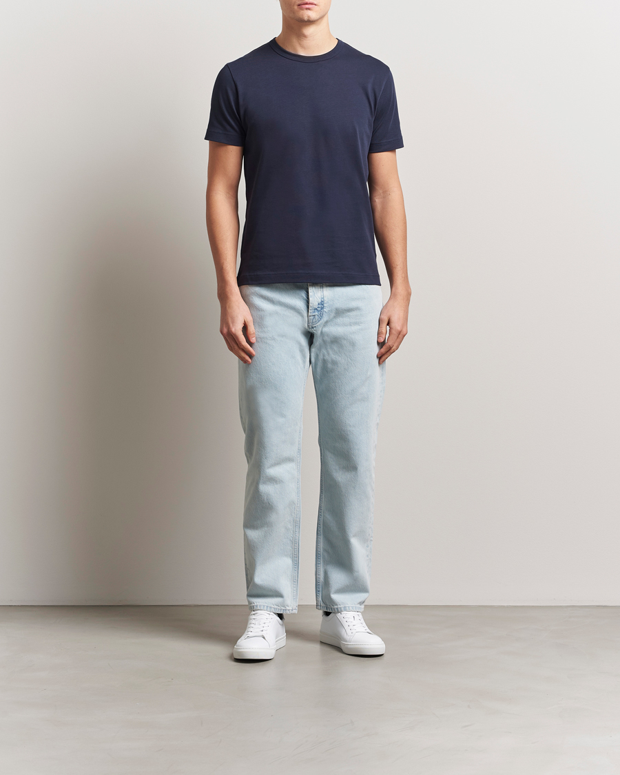 Herren | T-Shirts | Sunspel | Single Jersey Supima Cotton T-Shirt Navy