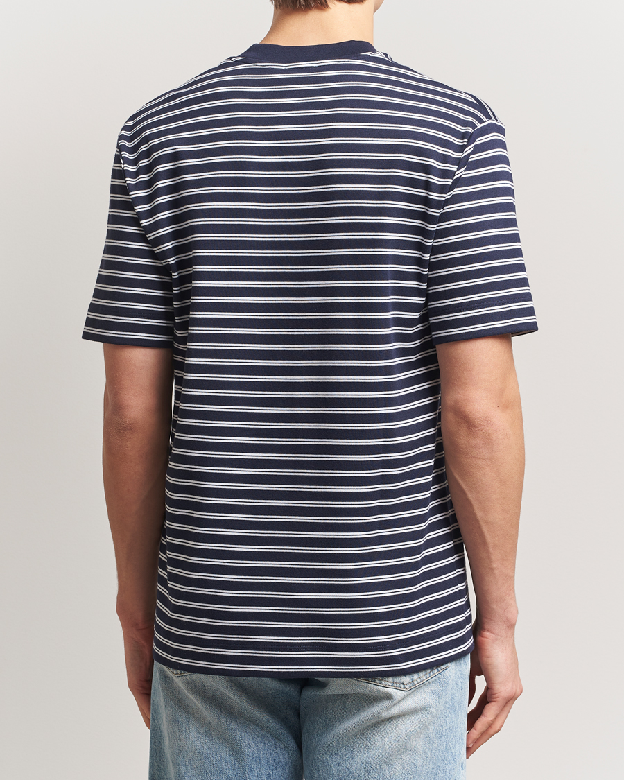 Herren | T-Shirts | Sunspel | Heavy Weight Supima Cotton T-Shirt Navy/White