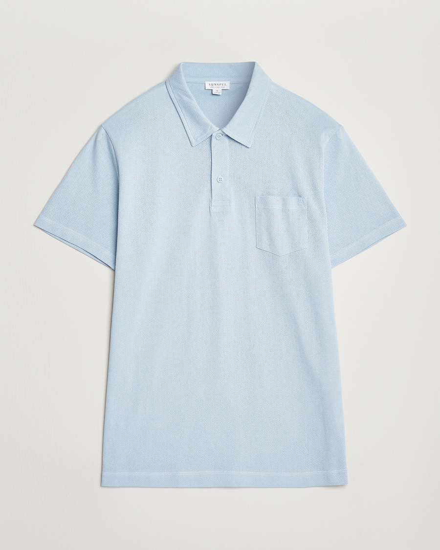 Herren | Poloshirts | Sunspel | Riviera Polo Shirt Blue Mist