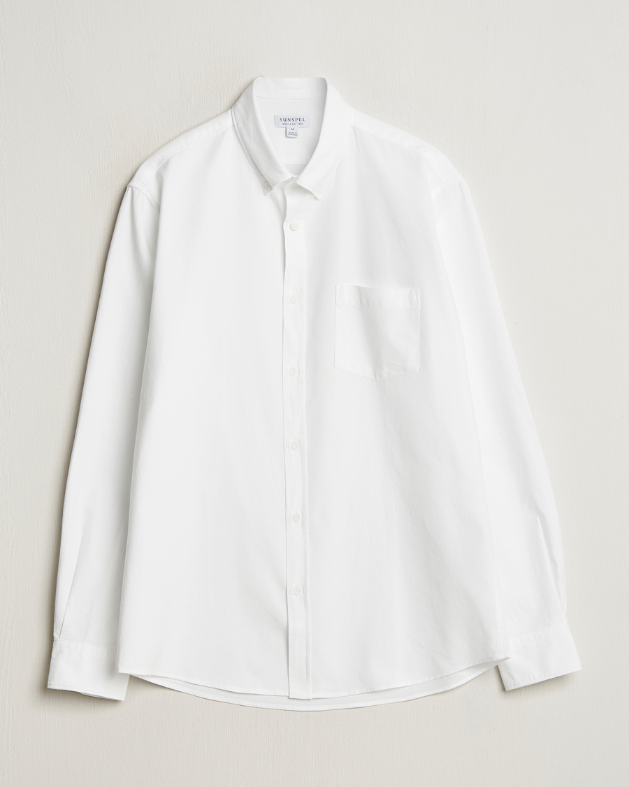 Herren | Hemden | Sunspel | Oxford Button Down Shirt White