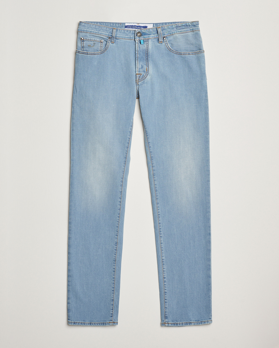 Herren | Jeans | Jacob Cohën | Bard Slim Fit Stretch Jeans Light Blue