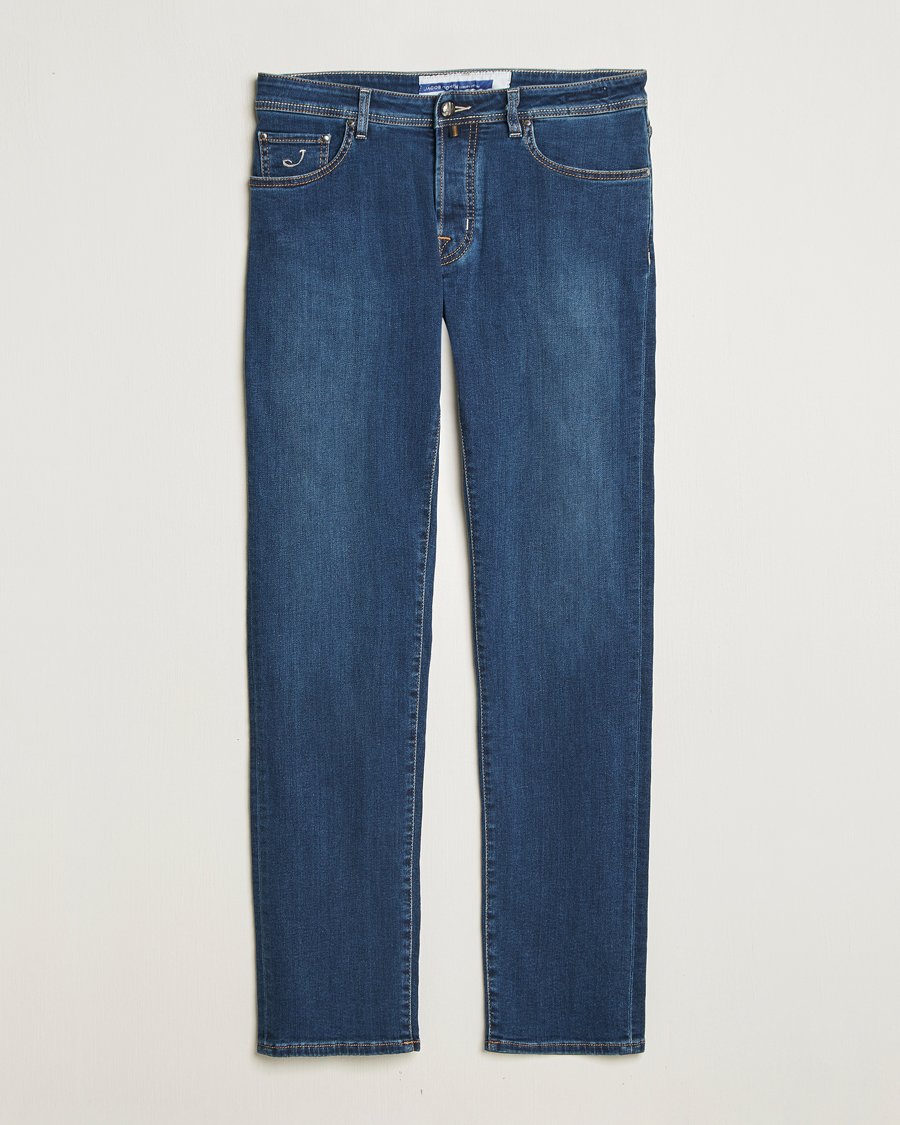 Herren | Jeans | Jacob Cohën | Bard Slim Fit Stretch Jeans Dark Blue Wash