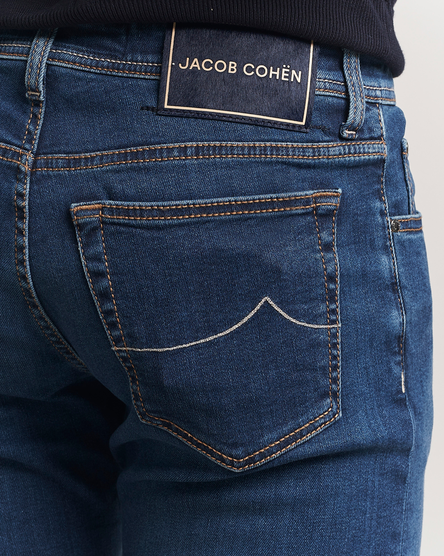 Herren | Jeans | Jacob Cohën | Bard Slim Fit Stretch Jeans Dark Blue Wash