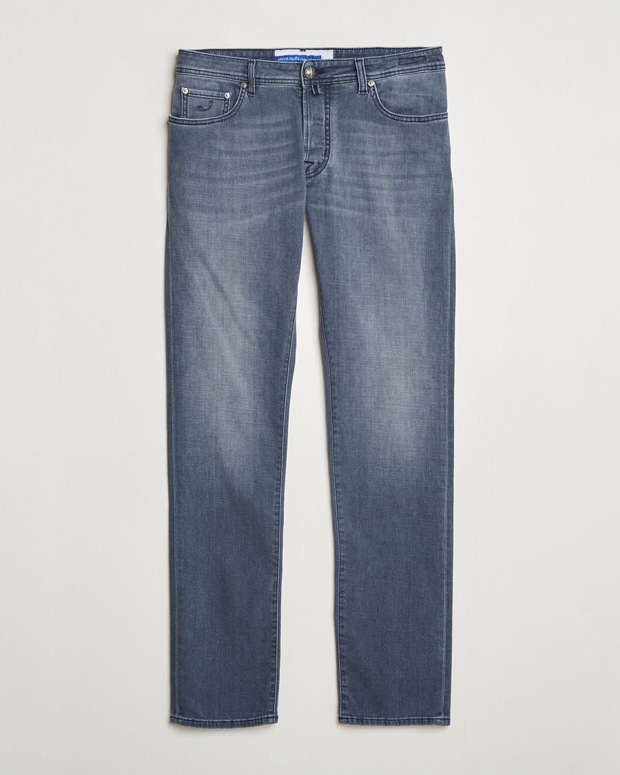 Herren | Jeans | Jacob Cohën | Bard Slim Fit Stretch Jeans Mid Grey