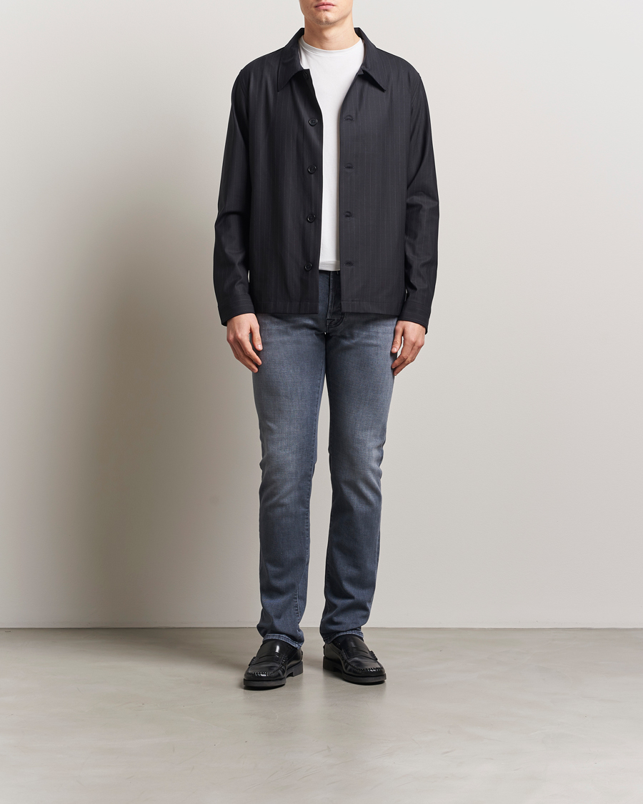 Herren | Jeans | Jacob Cohën | Bard Slim Fit Stretch Jeans Mid Grey