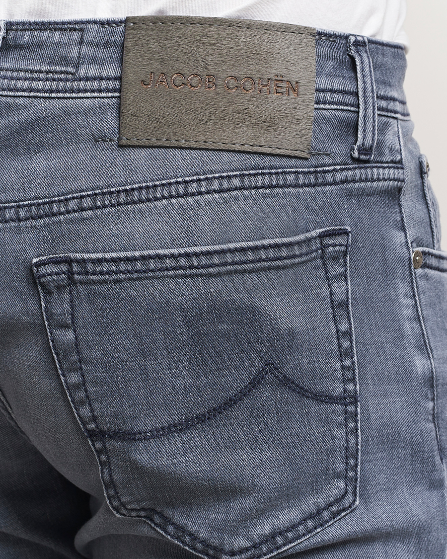 Herren | Jeans | Jacob Cohën | Bard Slim Fit Stretch Jeans Mid Grey