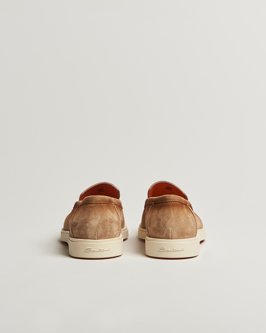 Herren | Santoni Detroit Loafers Beige Suede | Santoni | Detroit Loafers Beige Suede