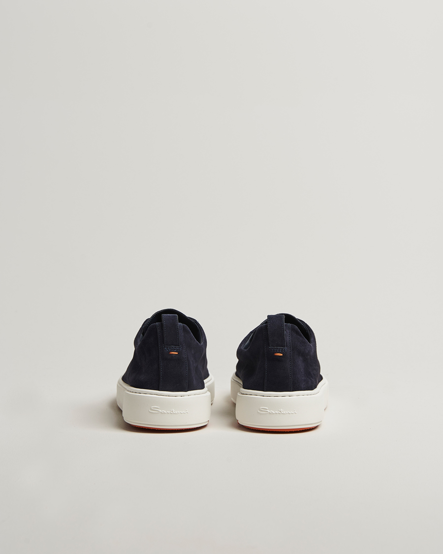 Herren | Sneaker | Santoni | Cleanic No Lace Sneakers Navy Suede