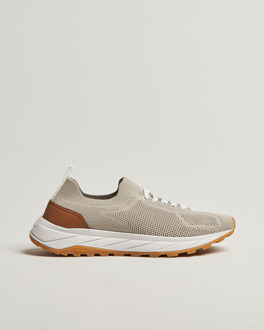 Herren | Kiton Mesh Running Sneakers Beige | Kiton | Mesh Running Sneakers Beige