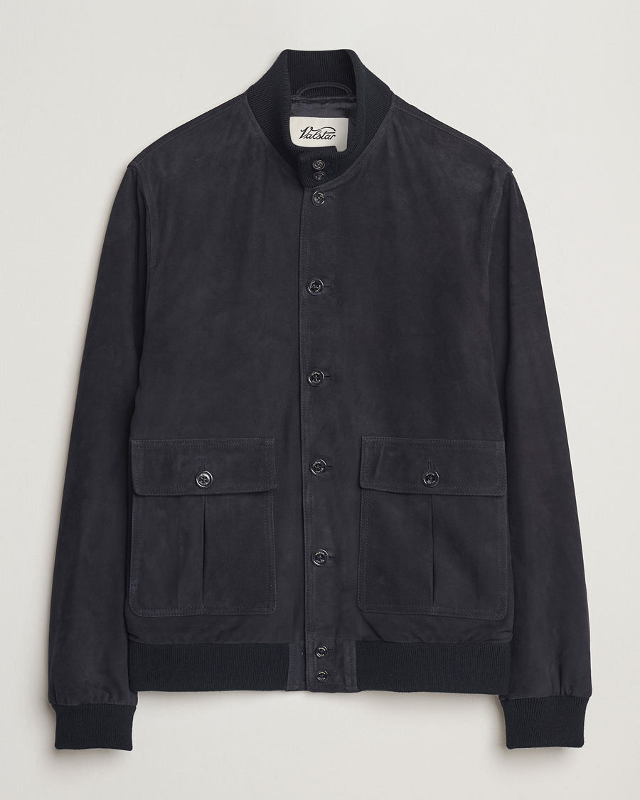 Herren | Jacken | Valstar | Valstarino Suede Jacket Navy