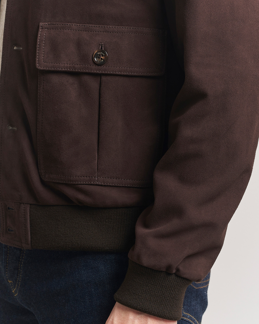 Herren | Jacken | Valstar | Valstarino Suede Jacket Dark Brown