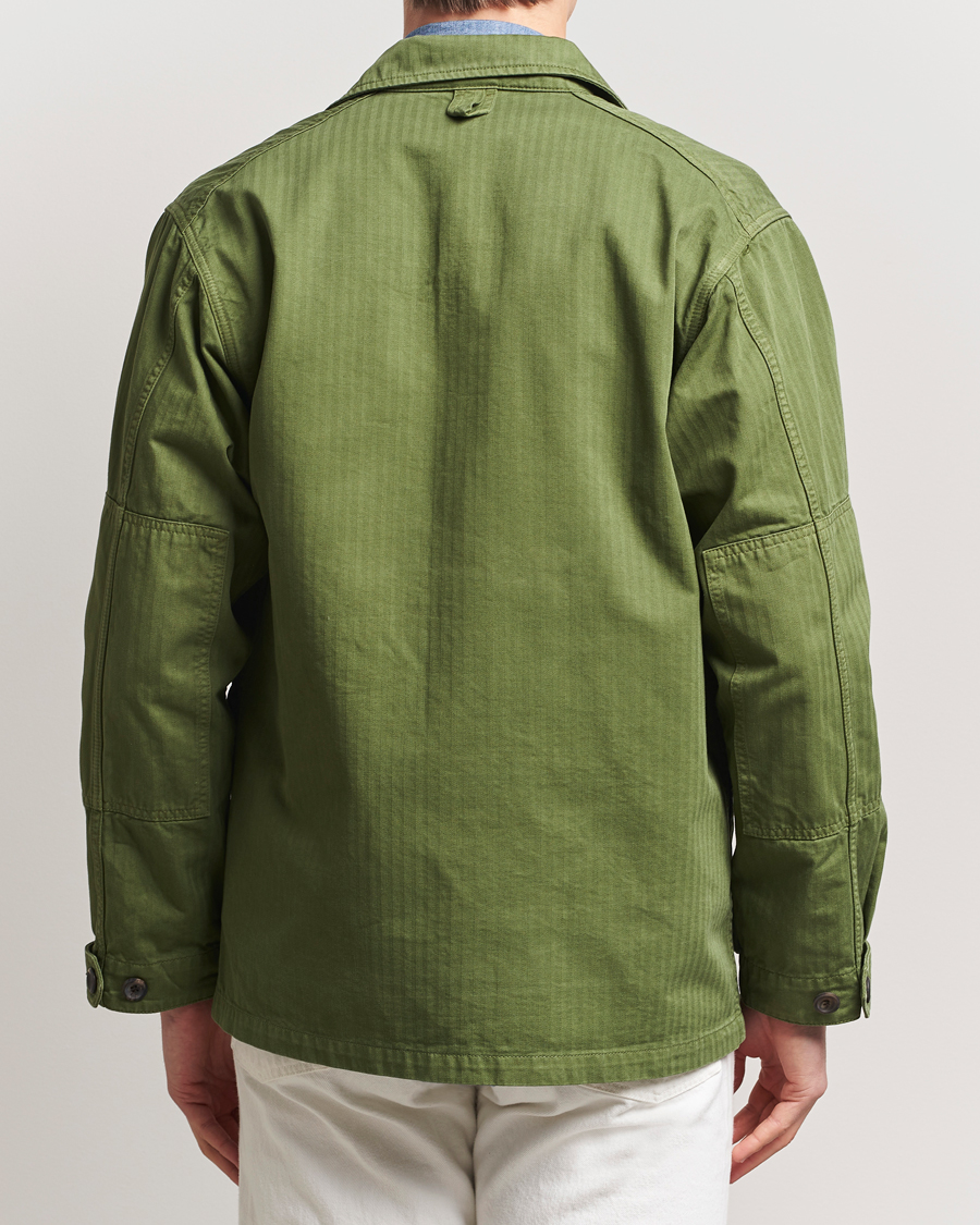 Herren | Jacken | Drake's | Herringbone Jungle Jacket Olive