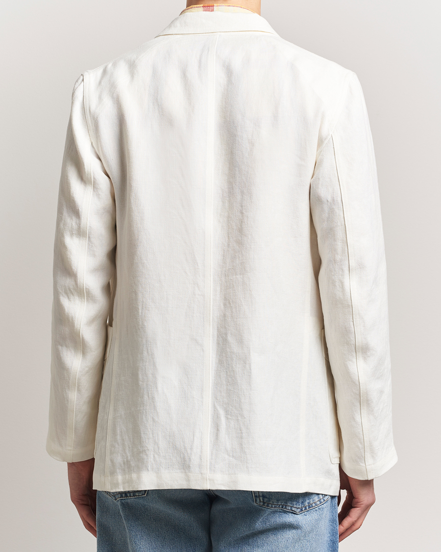 Herren | Sakkos | Drake's | MKIII Linen Games Double Breasted Blazer Ecru