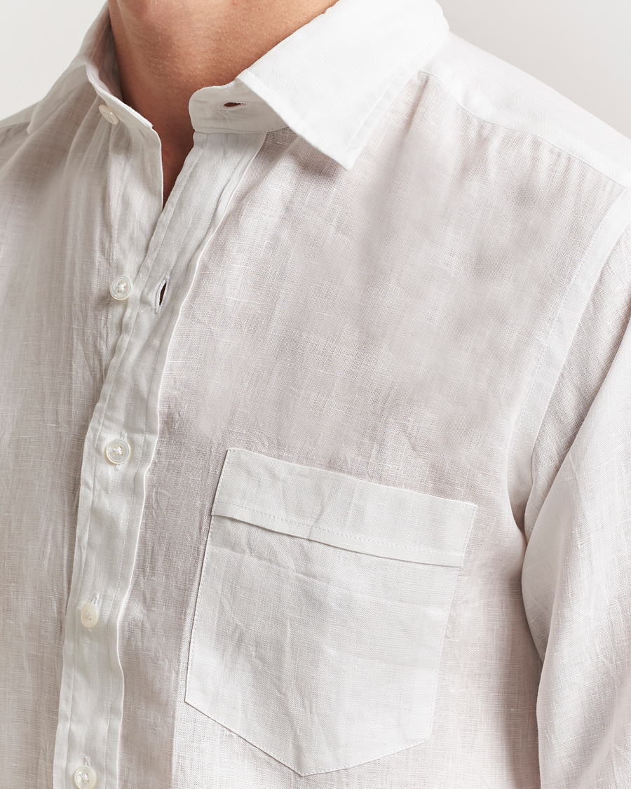 Herren | Hemden | Drake's | Linen Summer Shirt Ecru