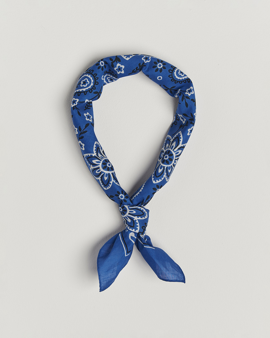 Herren | Drake's Classic Paisley Bandana Blue | Drake's | Classic Paisley Bandana Blue