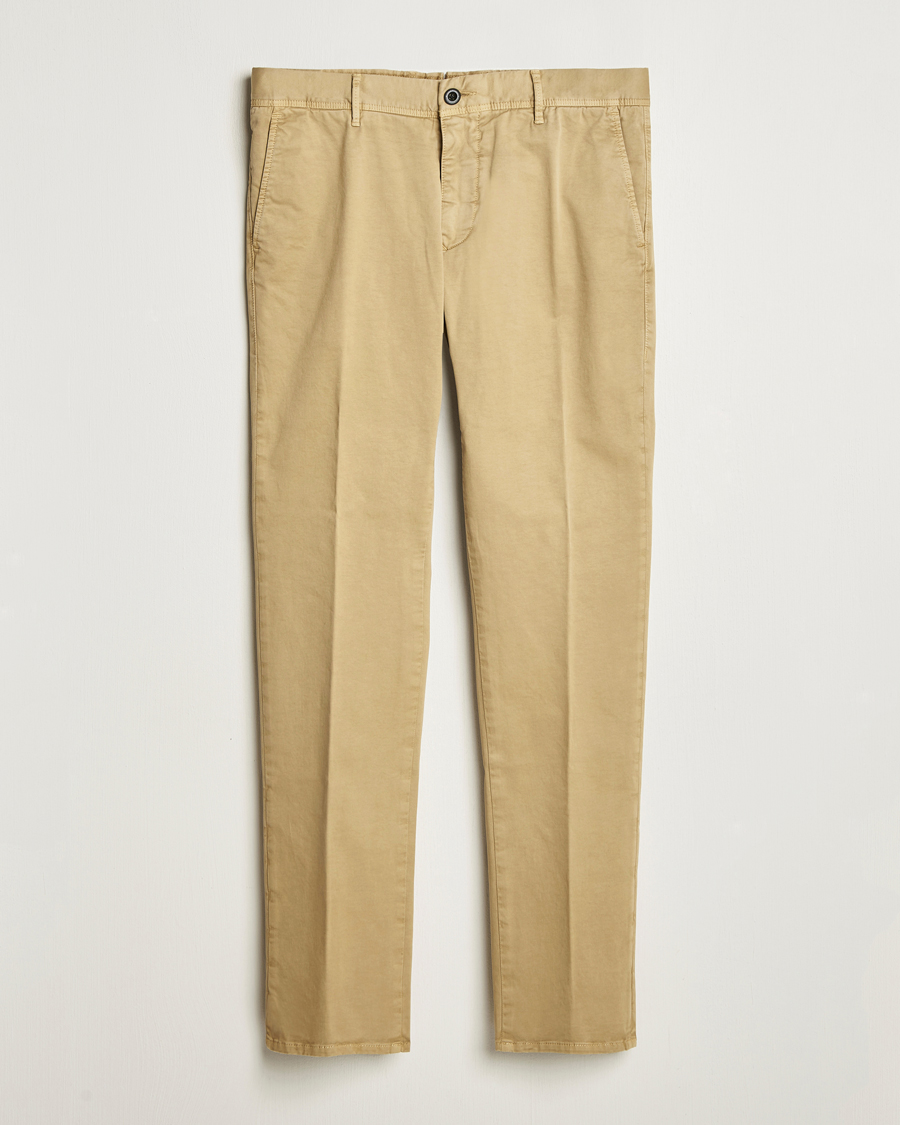 Herren | Hosen | Incotex | Slim Fit Garment Dyed Slacks Beige