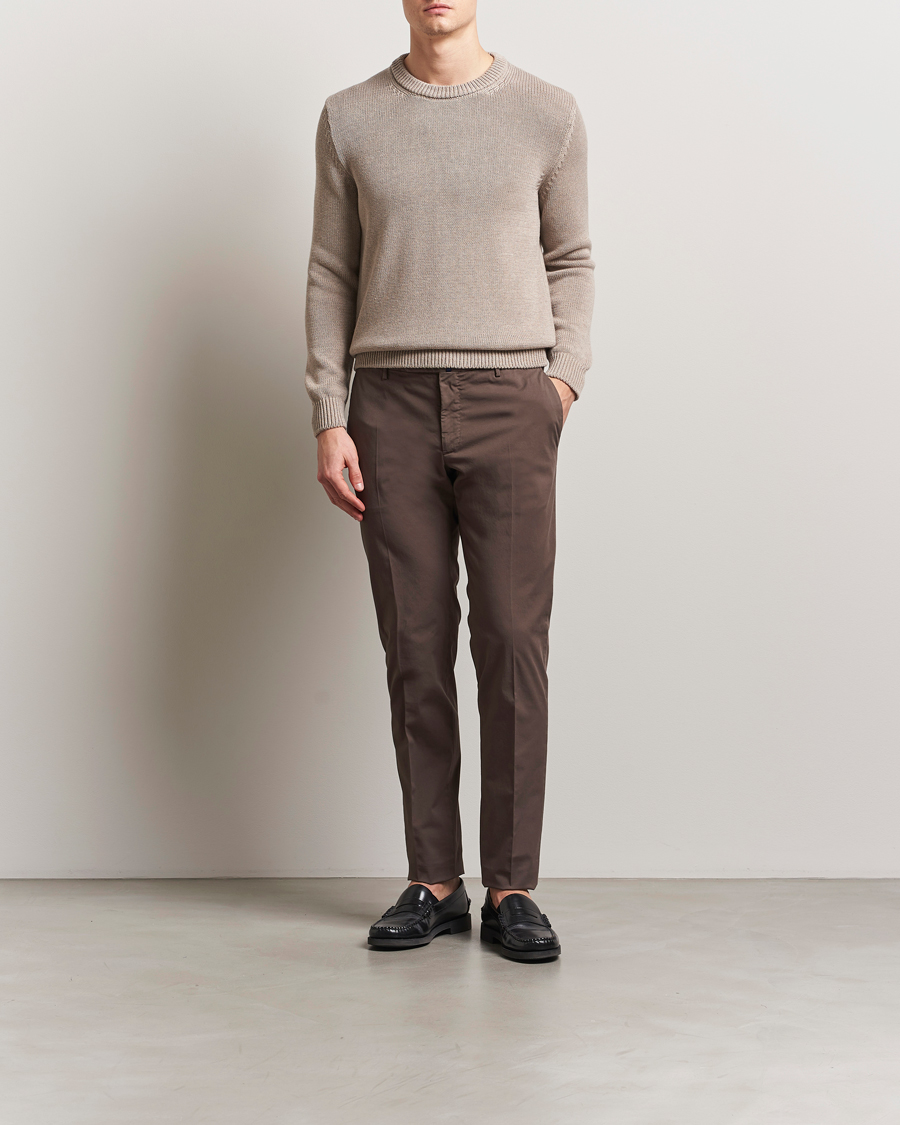Herren | Hosen | Incotex | Slim Fit Comfort Chinos Brown