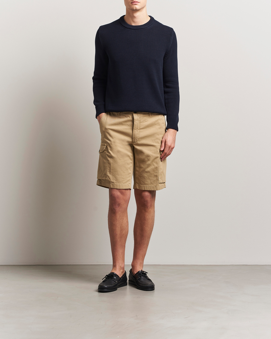 Herren | Shorts | Incotex | Cotton Cargo Shorts Beige
