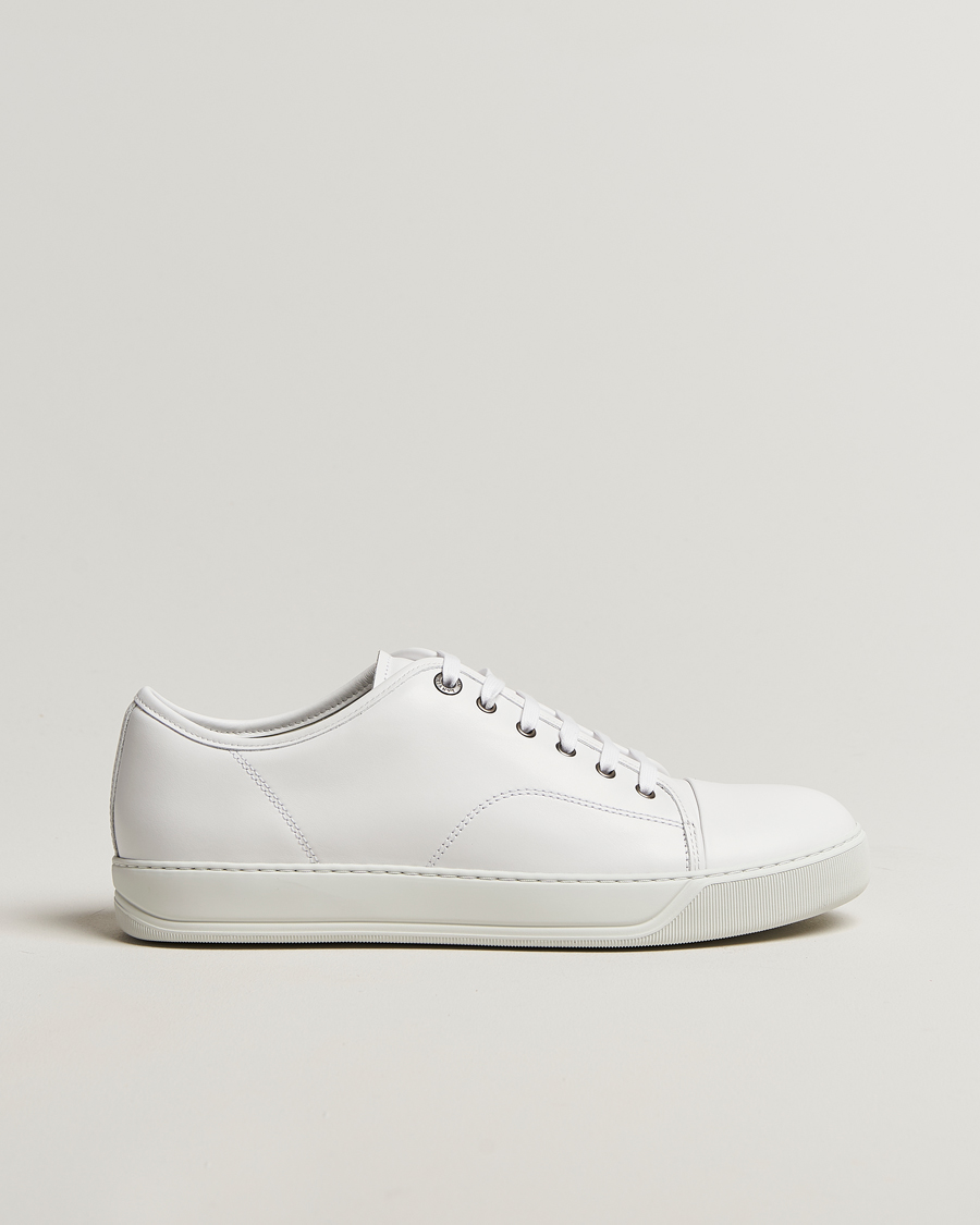 Herren | Lanvin Nappa Cap Toe Sneaker White | Lanvin | Nappa Cap Toe Sneaker White