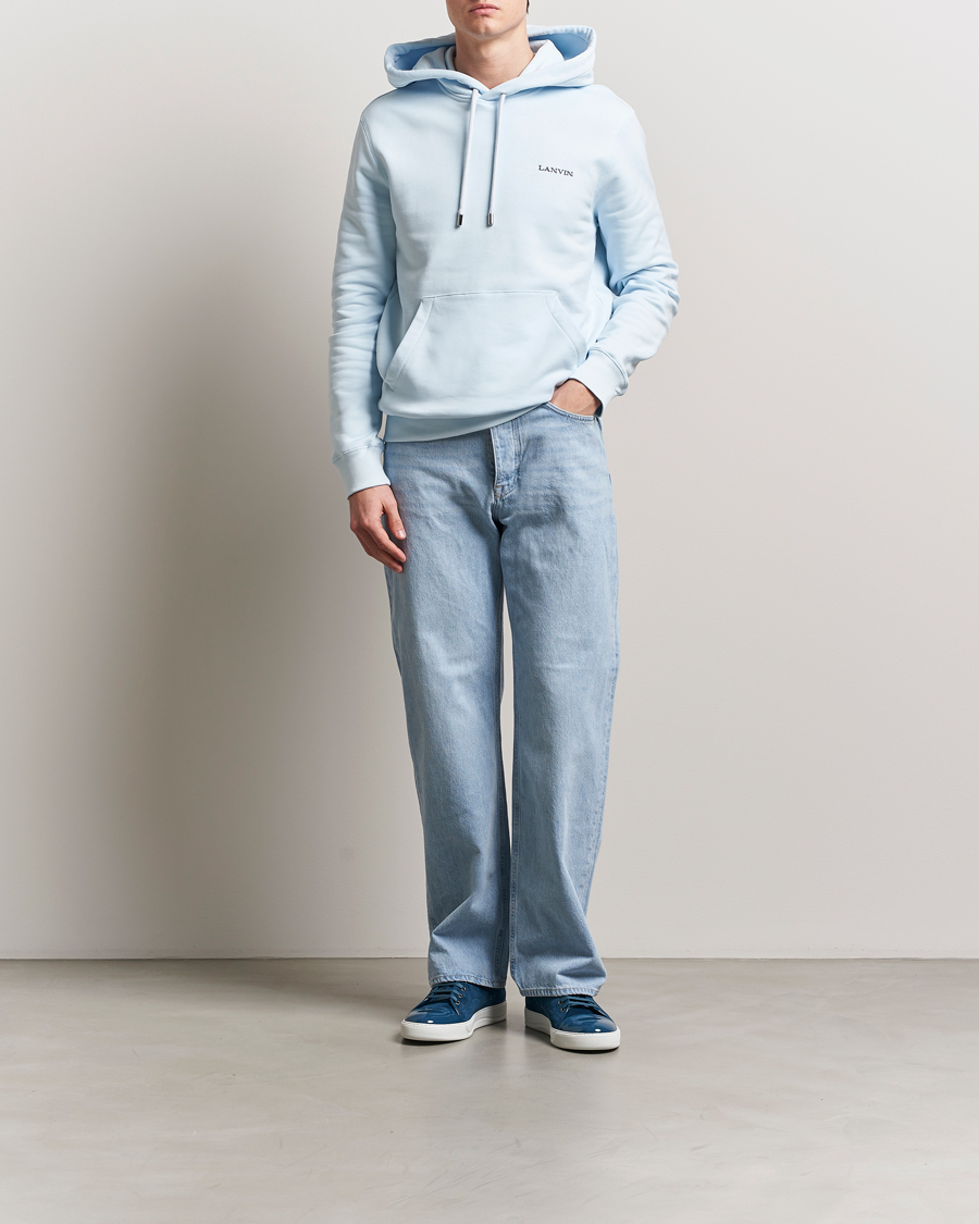 Herren | Pullover | Lanvin | Bouclette Logo Hoodie Chambray