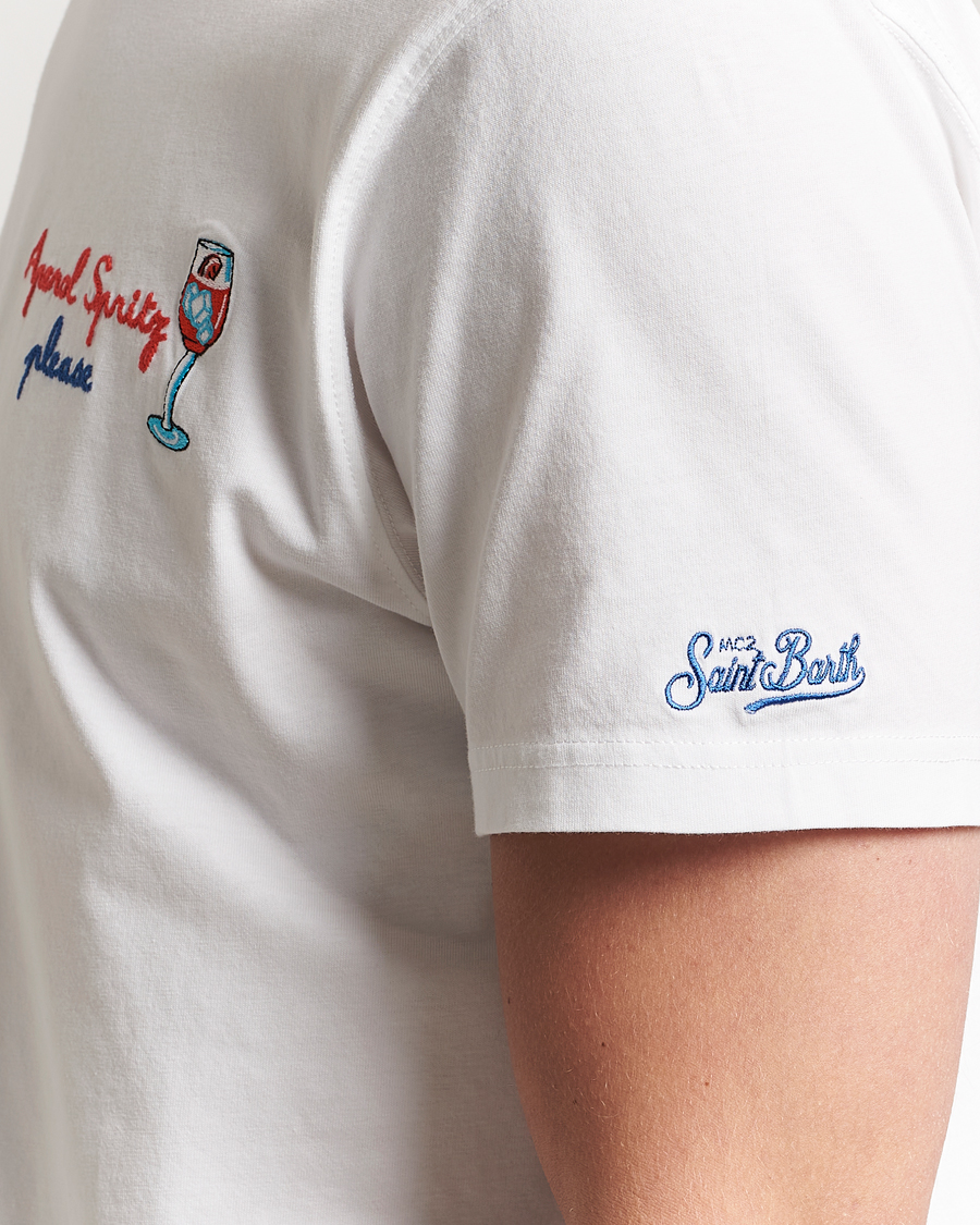 Herren | T-Shirts | MC2 Saint Barth | Printed Cotton T-Shirt Spritz Please