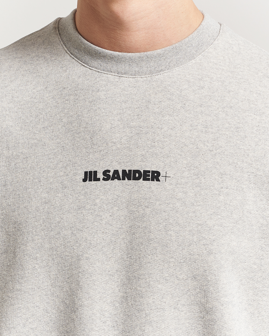 Herren | Pullover | Jil Sander | Small Logo Sweatshirt Light Grey Melange