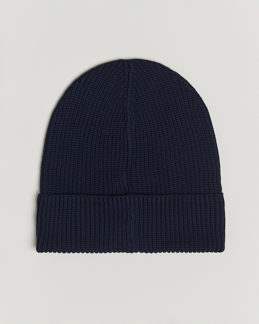 Herren | Moncler Ribbed Wool Beanie Navy | Moncler | Ribbed Wool Beanie Navy