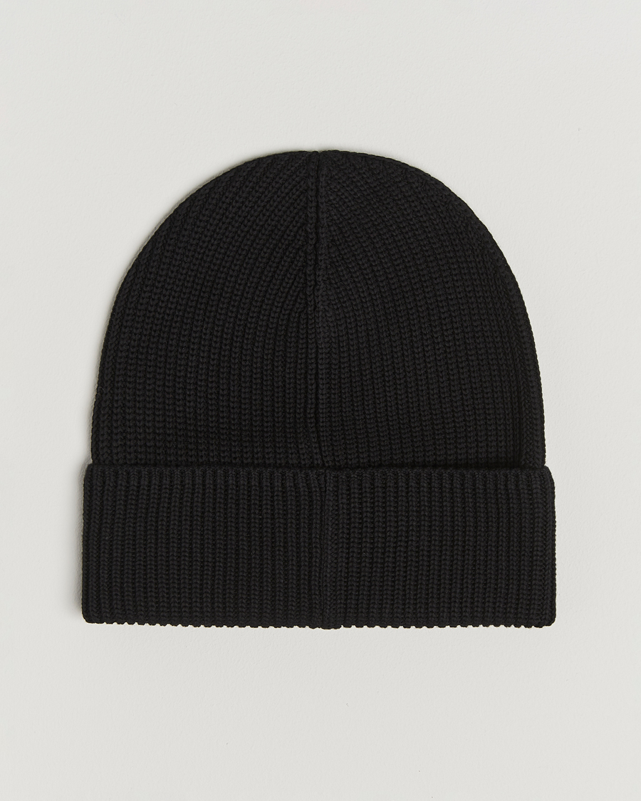 Herren | Moncler Ribbed Wool Beanie Black | Moncler | Ribbed Wool Beanie Black
