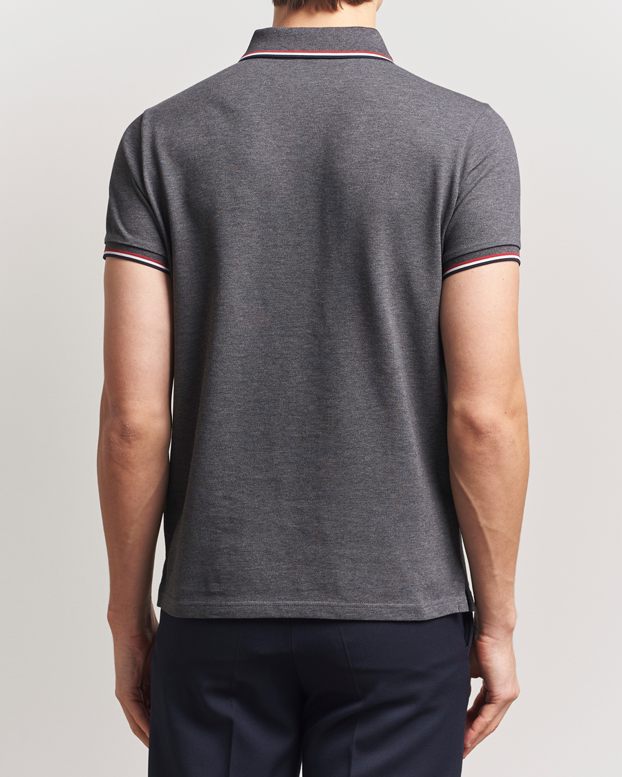 Herren | Poloshirts | Moncler | Contrast Rib Polo Dark Grey