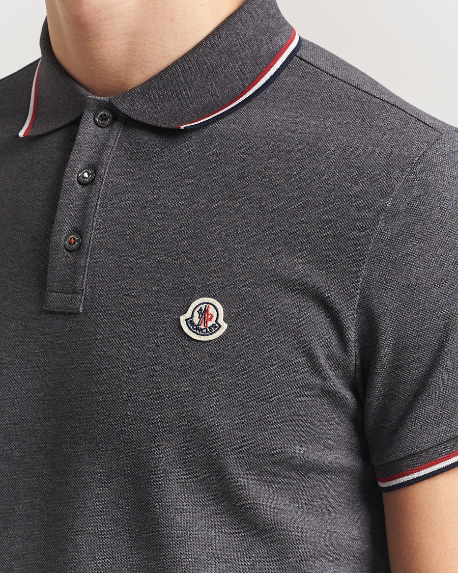 Herren | Poloshirts | Moncler | Contrast Rib Polo Dark Grey