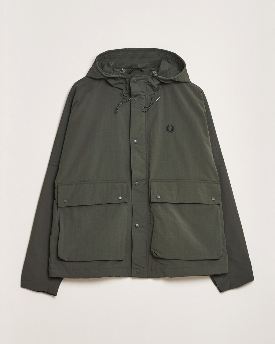 Herren | Jacken | Fred Perry | Cropped Hooded Fishing Parka Field Green