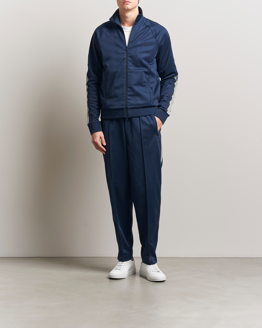 Herren | Pullover | Fred Perry | Two Color Taped Track Jacket Tennis Blue
