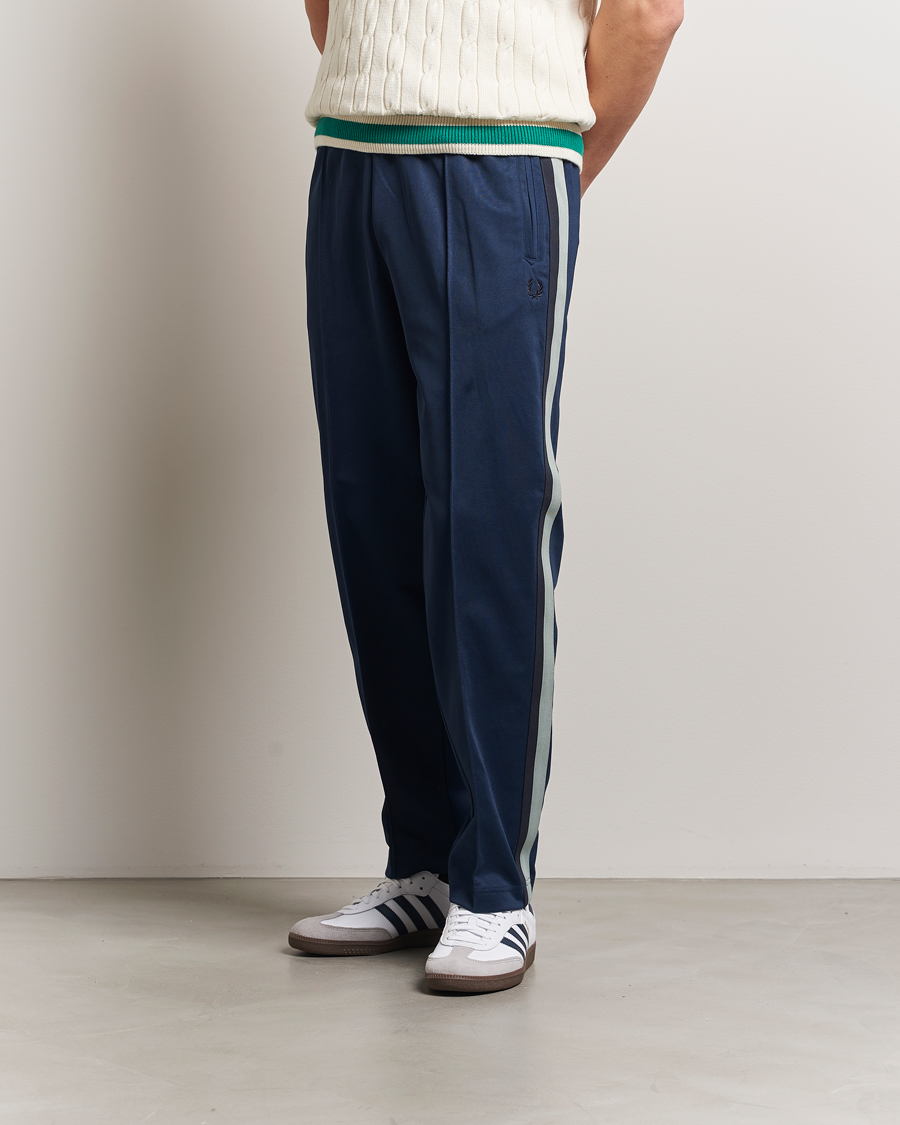 Herren | Hosen | Fred Perry | Two Color Taped Track Pants Tennis Blue