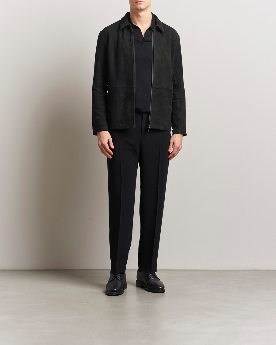 Herren | Jacken | J.Lindeberg | Jonah Suede Overshirt Black