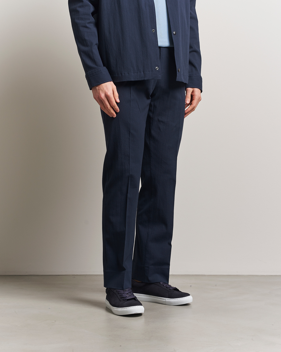 Herren | Hosen | J.Lindeberg | Dropper Seersucker Pants Navy