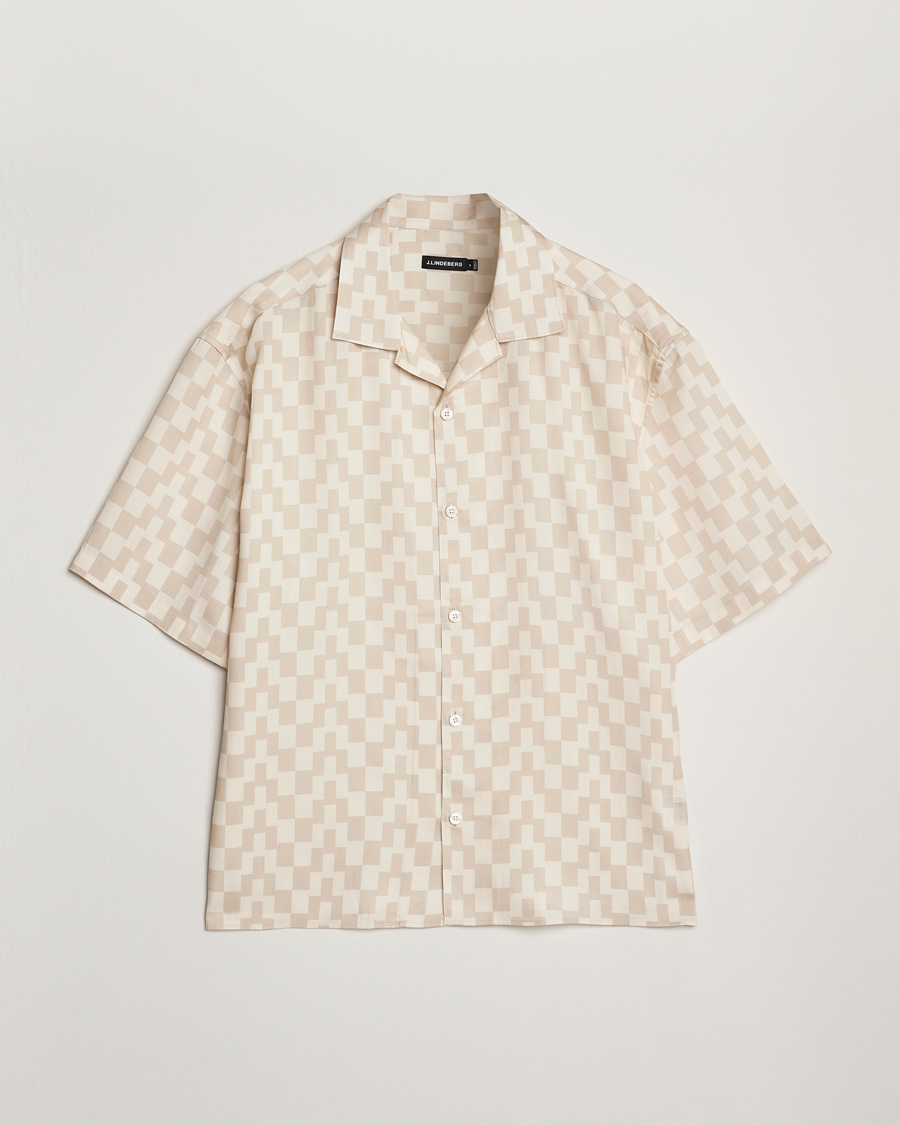 Herren | Hemden | J.Lindeberg | Ellis Stack Bridge Print Shirt Moonbeam
