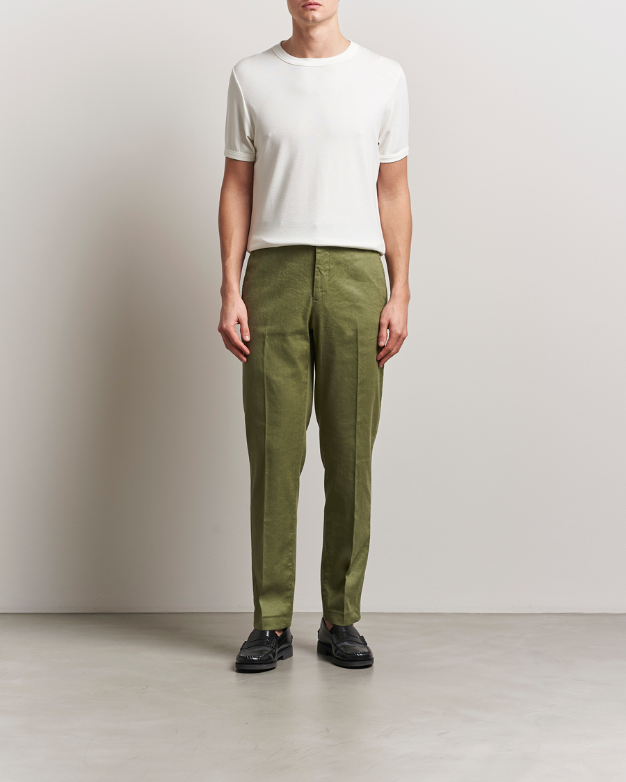 Herren | Hosen | J.Lindeberg | Lois Linen Stretch Pants Olivinie