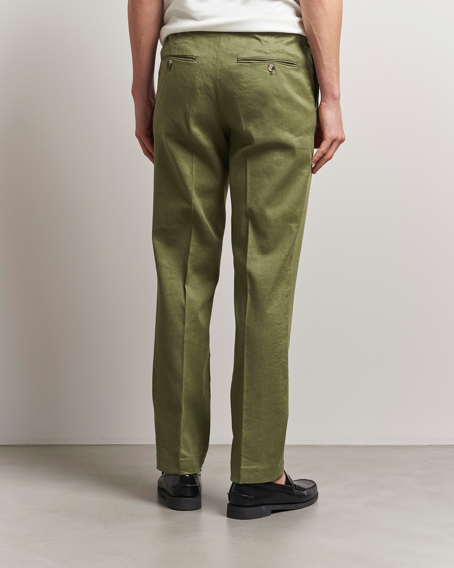 Herren | Hosen | J.Lindeberg | Lois Linen Stretch Pants Olivinie