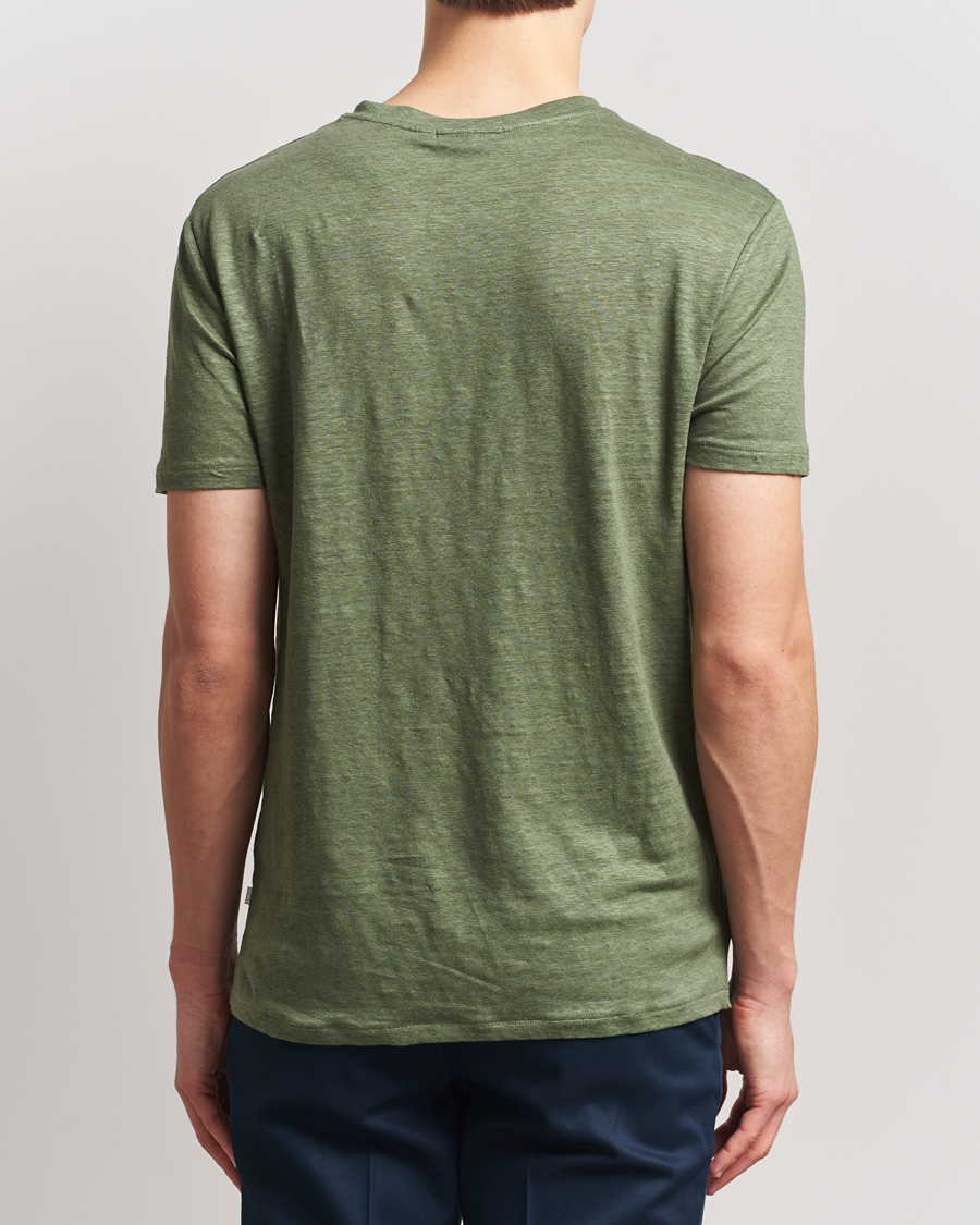 Herren | T-Shirts | J.Lindeberg | Coma Linen T-Shirt Olivinie