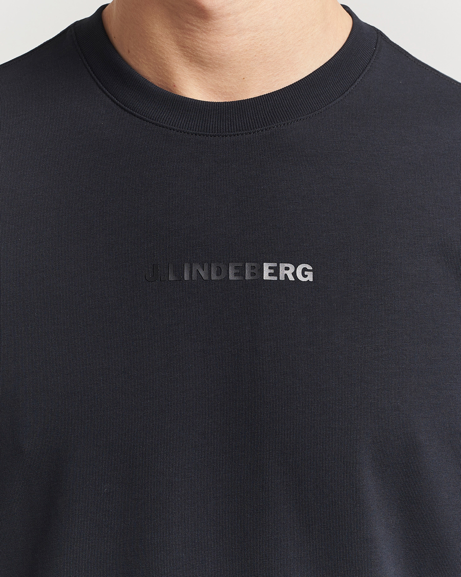 Herren | T-Shirts | J.Lindeberg | Hale Heavy Logo T-Shirt Black